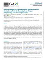 Genome sequences of 24 Aspergillus niger sensu stricto strains to study strain diversity, heterokaryon compatibility, and sexual reproduction