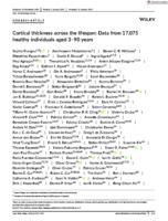 Cortical thickness across the lifespan