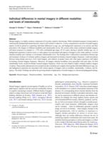 Individual differences in mental imagery in different modalities and levels of intentionality