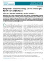 Large-scale neural recordings call for new insights to link brain and behavior