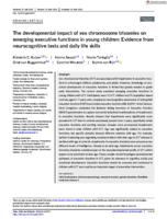 The developmental impact of sex chromosome trisomies on emerging executive functions in young children