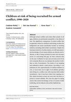 Children at risk of being recruited for armed conflict, 1990–2020