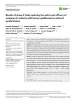 Results of phase 2 trials exploring the safety and efficacy of omiganan in patients with human papillomavirus-induced genital lesions