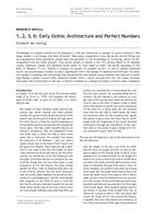 1, 2, 3, 6: Early Gothic architecture and perfect numbers