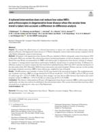 A tailored intervention does not reduce low value MRI's and arthroscopies in degenerative knee disease when the secular time trend is taken into account