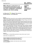 Elbow flexion contractures in neonatal brachial plexus palsy