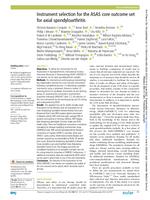 Instrument selection for the ASAS core outcome set for axial spondyloarthritis