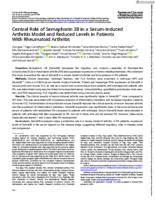 Central role of semaphorin 3B in a serum-induced arthritis model and reduced levels in patients with rheumatoid arthritis