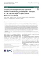 Evidence for the presence of synovial sheaths surrounding the extensor tendons at the metacarpophalangeal joints