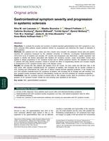 Gastrointestinal symptom severity and progression in systemic sclerosis