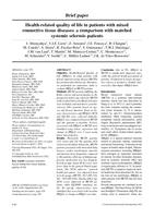 Health-related quality of life in patients with mixed connective tissue diseases