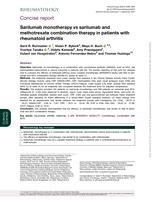 Sarilumab monotherapy vs sarilumab and methotrexate combination therapy in patients with rheumatoid arthritis