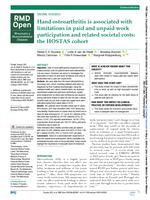 Hand osteoarthritis is associated with limitations in paid and unpaid work participation and related societal costs