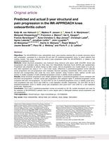 Predicted and actual 2-year structural and pain progression in the IMI-APPROACH knee osteoarthritis cohort