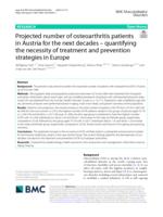 Projected number of osteoarthritis patients in Austria for the next decades