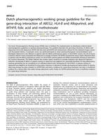 Dutch pharmacogenetics working group guideline for the gene-drug interaction of ABCG2, HLA-B and allopurinol, and MTHFR, folic acid and methotrexate