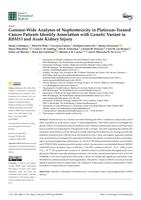 Genome-wide analyses of nephrotoxicity in platinum-treated cancer patients identify association with genetic variant in RBMS3 and acute kidney injury