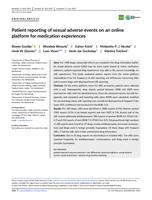 Patient reporting of sexual adverse events on an online platform for medication experiences