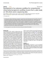 Development of an extensive workflow for comprehensive clinical pharmacogenomic profiling