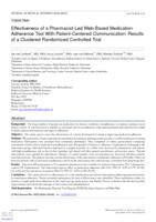 Effectiveness of a pharmacist-led web-based medication adherence tool with patient-centered communication: results of a clustered randomized controlled trial