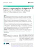 Exposure-response analyses of cabozantinib in patients with metastatic renal cell cancer