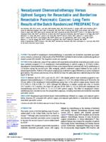 Neoadjuvant chemoradiotherapy versus upfront Surgery for resectable and borderline resectable pancreatic cancer