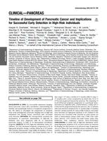 Timeline of development of pancreatic cancer and implications for successful early detection in high-risk individuals