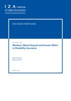 Workers' Moral Hazard and Insurer Effort in Disability Insurance