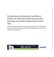 Cytokine mixtures mimicking the local milieu in patients with inflammatory bowel disease impact phenotype and function of mesenchymal stromal cells
