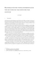 Rationaliteiten voor differentiatie van de functie van officier van justitie