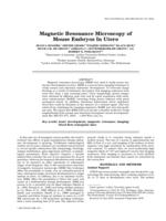 Magnetic resonance microscopy of mouse embryos in utero