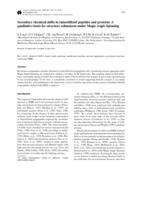 Secondary chemical shifts in immobilized peptides and proteins