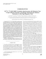 2D13C-13C MAS NMR Correlation spectroscopy with mixing by true 1H spin diffusion reveals long-range intermolecular distance restraints in ultra high magnetic field