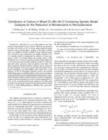 Distribution of cations in mixed Zn–Mn–Al–O containing spinels, model catalysts for the reduction of nitrobenzene to nitrosobenzene