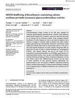 HEPES‐buffering of bicarbonate‐containing culture medium perturbs lysosomal glucocerebrosidase activity