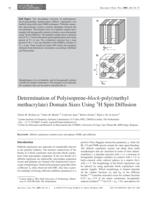 Determination of polysoprenen-block-poly (methyl methacrylate) domain sizes using 1H spin diffusion