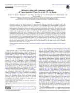 Refractive index and extinction coefficient of vapor-deposited water ice in the UV-vis range