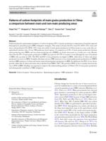 Patterns of carbon footprints of main grains production in China