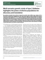 Multi-ancestry genetic study of type 2 diabetes highlights the power of diverse populations for discovery and translation