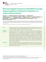 Pharmacological treatment with FGF21 strongly improves plasma cholesterol metabolism to reduce atherosclerosis