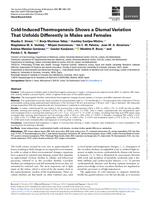 Cold-induced thermogenesis shows a diurnal variation that unfolds differently in males and females