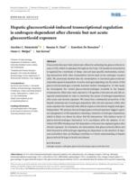 Hepatic glucocorticoid-induced transcriptional regulation is androgen-dependent after chronic but not acute glucocorticoid exposure