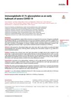 Immunoglobulin G1 Fc glycosylation as an early hallmark of severe COVID-19