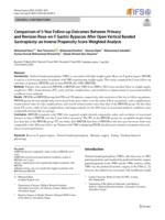 Comparison of 5-year follow-up outcomes between primary and revision Roux-en-Y gastric bypasses after open vertical banded gastroplasty: an inverse propensity score-weighted analysis