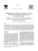 MAS NMR structure refinement of uniformly 13C enriched chlorophyll a/water aggregates with 2D dipolar correlation spectroscopy