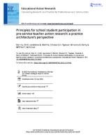 Principles for school student participation in pre-service teacher action research