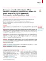 Comparison of trends in Clostridioides difficile infections in hospitalised patients during the first and second waves of the COVID-19 pandemic