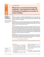 Effectiveness of mechanical cleaning, antibiotics, and induction heating on eradication of Staphylococcus aureus in mature biofilms