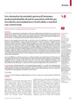 Gut colonisation by extended-spectrum beta-lactamase-producing Escherichia coli and its association with the gut microbiome and metabolome in Dutch adults