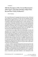 With the emergence of the “Corona Phenomenon”, what aspects of the idea of modern subject have become more visibly problematic?